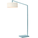 Stretch Arc Floor Lamp - Turquoise / White / White