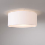 Stretch Ceiling Light - Satin Nickel / White