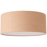 Stretch Ceiling Light - Satin Nickel / Burlap