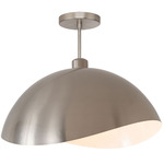 Luna Bella Semi Flush Ceiling Light - Satin Nickel