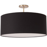 Stretch Semi Flush Ceiling Light - Weathered Brass / Black