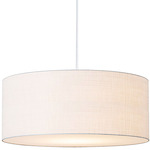 Stretch Pendant - Satin Nickel / White