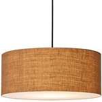 Stretch Pendant - Weathered Brass / Burlap