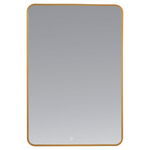 Aero Color-Select LED Mirror - Brushed Brass / Mirror