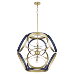 Domain Pendant - Aged Brass / Blue