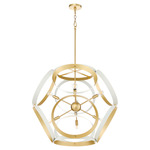 Domain Pendant - Aged Brass / Studio White