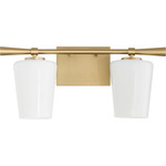 Goodwin Bathroom Vanity Light - Aged Brass / Opal