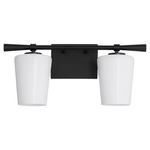 Goodwin Bathroom Vanity Light - Matte Black / Opal