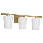 Goodwin Bathroom Vanity Light - Aged Brass / Opal
