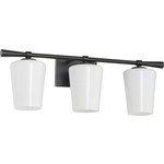Goodwin Bathroom Vanity Light - Matte Black / Opal