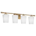 Goodwin Bathroom Vanity Light - Aged Brass / Opal