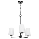 Goodwin Chandelier - Matte Black / Opal