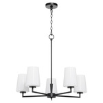 Goodwin Chandelier - Matte Black / Opal