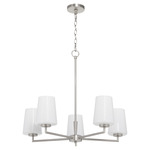Goodwin Chandelier - Satin Nickel / Opal