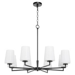 Goodwin Chandelier - Matte Black / Opal