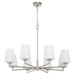 Goodwin Chandelier - Satin Nickel / Opal