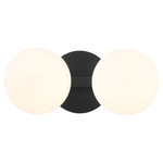Jasper Bathroom Vanity Light - Matte Black / Satin Opal