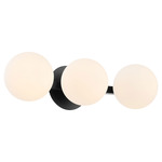 Jasper Bathroom Vanity Light - Matte Black / Satin Opal