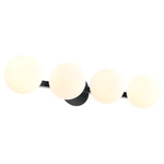 Jasper Bathroom Vanity Light - Matte Black / Satin Opal