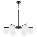 Jasper Chandelier - Matte Black / White