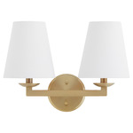 Karnes Wall Sconce - Aged Brass / White