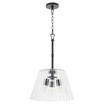 Lawton Pendant - Matte Black / Clear