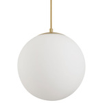 Luna Color-Select Pendant - Aged Brass / White