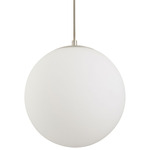 Luna Color-Select Pendant - Satin Nickel / White
