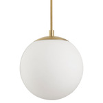 Luna Color-Select Pendant - Aged Brass / White