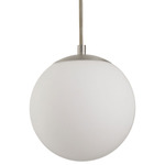 Luna Color-Select Pendant - Satin Nickel / White