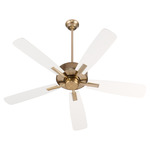 Ovation Ceiling Fan - Aged Brass / Studio White-WashedOak