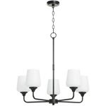 Raymond Chandelier - Matte Black / Opal