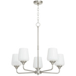 Raymond Chandelier - Satin Nickel / Opal