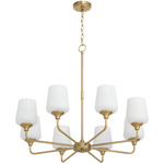 Raymond Chandelier - Aged Brass / Opal