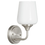 Raymond Wall Sconce - Satin Nickel / Opal