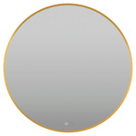 Soleil Color-Select LED Mirror - Brushed Brass / Mirror