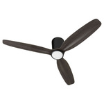 Zoro LED Color-Select Damp Hugger Fan - Matte Black / White