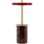 Asteria Move Mini Portable Table Lamp - Brass / Red Marble