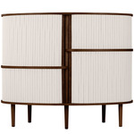 Audacious Highboard - Dark Oak / White Sands
