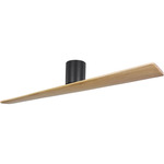 Plank Smart Hugger Ceiling Fan - Midnight Black / Natural Honey / Natural Honey