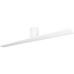 Plank Smart Hugger Ceiling Fan - Matte White / Matte White / Matte White