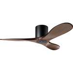 Maverick Smart Hugger Ceiling Fan - Midnight Black / Dark Walnut / Dark Walnut