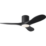 Maverick Smart Hugger Ceiling Fan - Midnight Black / Midnight Black / Midnight Black