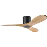 Maverick Smart Hugger Ceiling Fan - Midnight Black / Natural Honey / Natural Honey