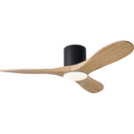 Maverick Smart Hugger Ceiling Fan - Midnight Black / Natural Honey / Natural Honey