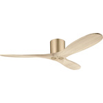 Maverick Smart Hugger Ceiling Fan - Burnished Brass / Washed White Oak / Washed White Oak