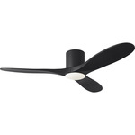 Maverick Smart Hugger Ceiling Fan - Midnight Black / Midnight Black / Midnight Black