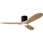 Maverick Smart Hugger Ceiling Fan - Midnight Black / Natural Honey / Natural Honey