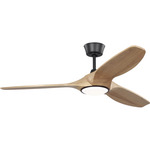 Selen Smart Color-Select Ceiling Fan with Light - Midnight Black / Natural Honey / Natural Honey
