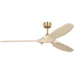 Selen Smart Color-Select Ceiling Fan with Light - Burnished Brass / Washed White Oak / Washed White Oak